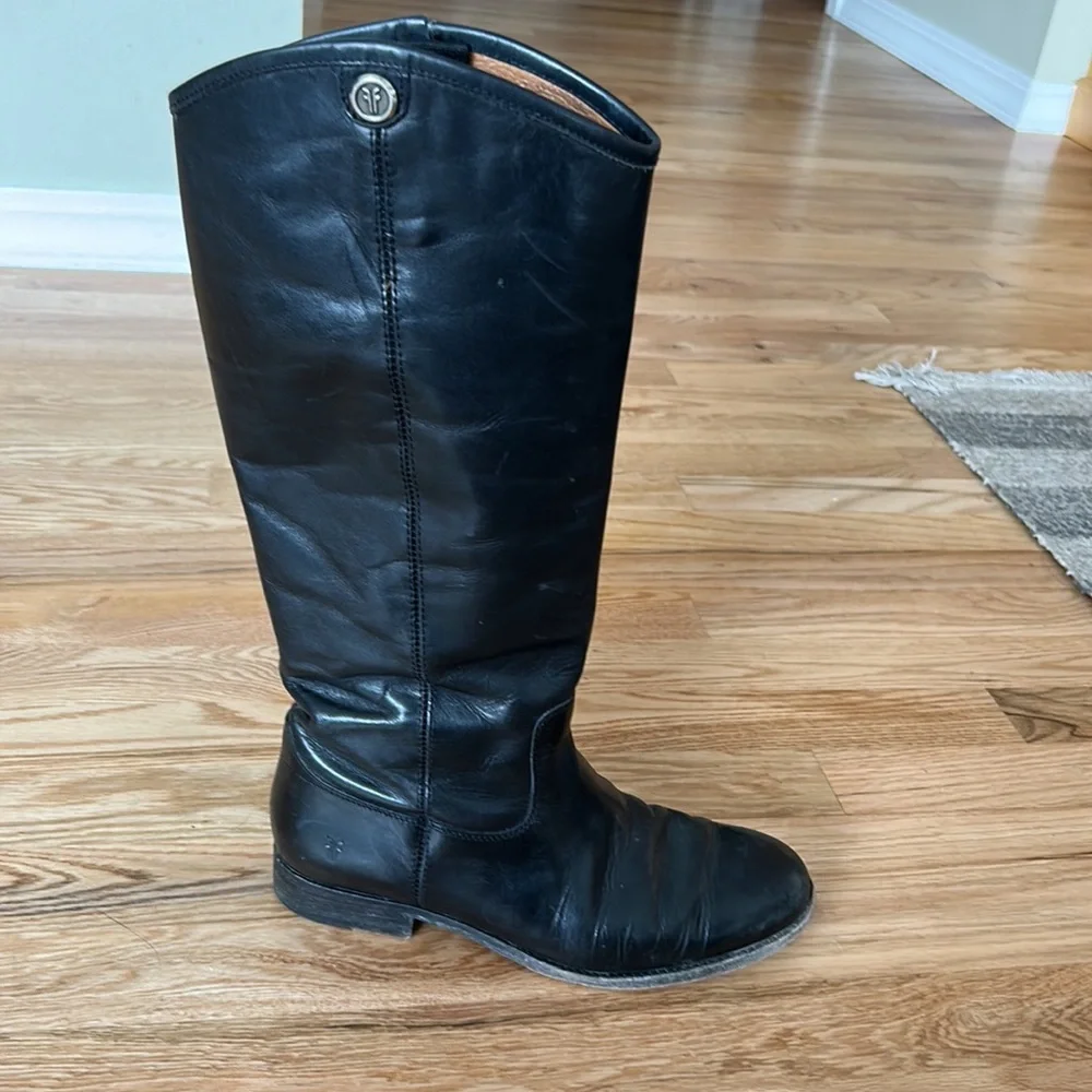 Frye black Melissa leather boots - Picture 8 of 10